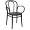 Luxury Commercial Living 33.5" Black Stackable Patio XL Dining Armchair